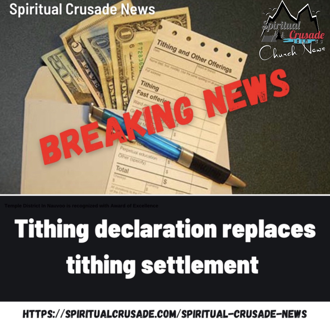 Tithing declaration replaces tithing settlement | Spiritual Crusade